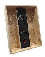 CAJA MADERA + SET DE VINO